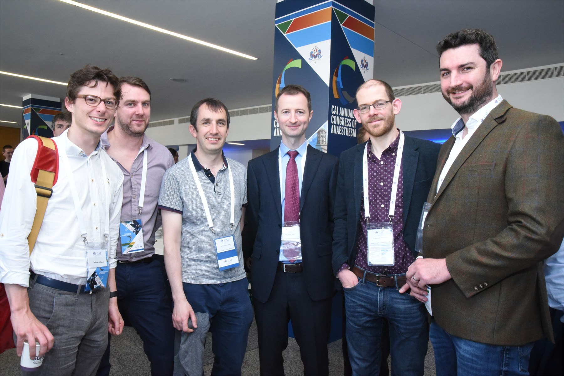 College of Anaesthesiologists of Ireland Annual Congress 2018 - Dr Eoin Kelleher, Dr James Freeman, Dr David Cosgrave, Dr Thomas Wall, Dr Raymund O’Connor and Dr Enda Shanahan