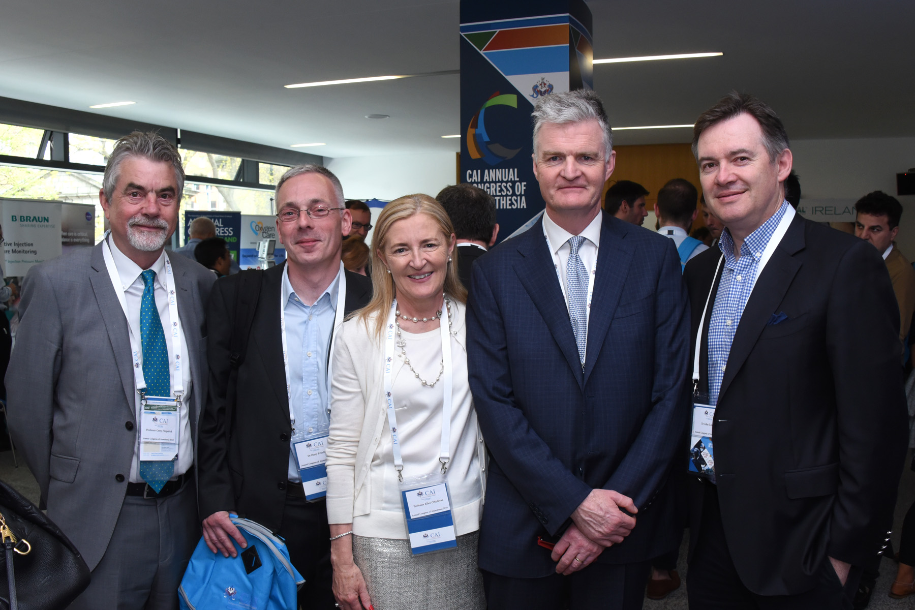 College of Anaesthesiologists of Ireland Annual Congress 2018 - Prof Gerry Fitzpatrick, Dr Harry Frizelle, Prof Ellen O’Sullivan, Prof Brian Kinirons, Dr John Loughrey